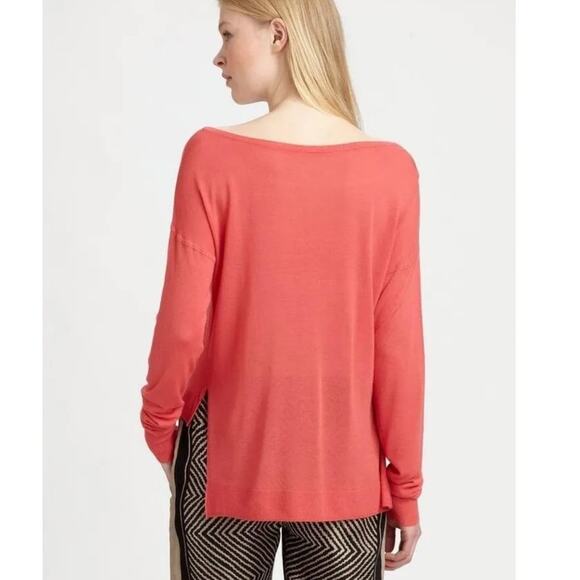 Elizabeth and James Tigerlily High Low Knit Boatneck oversized Sweater - Picture 2 of 13